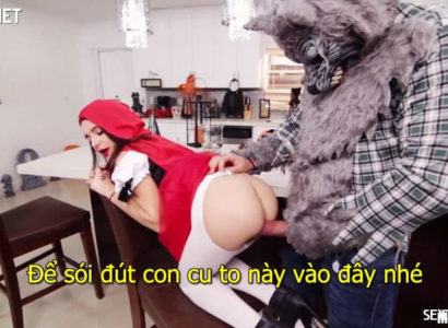 (châu âu) Cô bé quàng khăn đỏ cosplay bị sói chịch tới tấp sướng mê